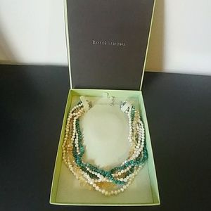 Pearl, Citrine, and Turquoise Necklace